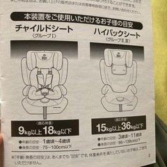 ジュニアシートの画像