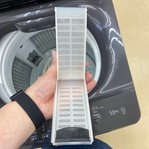 【ドリーム池田店】◎ジモティー割対象品◎ハイアールHaier 5.5kg洗濯機 JW-U55LK(AK) 2023【51485】