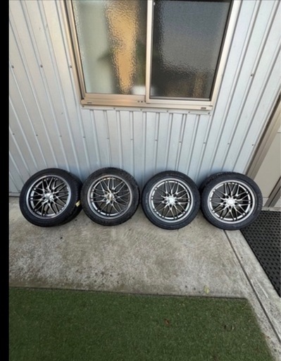 【手洗い清掃済】17インチ アルミホイール＆タイヤ4本セット 215/50R17