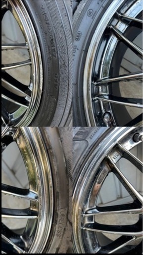 【手洗い清掃済】17インチ アルミホイール＆タイヤ4本セット 215/50R17