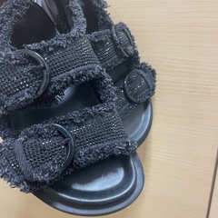 ZARA ツイードサンダルの画像