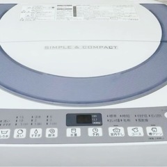 (送料無料) 2020年 美品 7kg 洗濯機 SHARP 布団が洗える大容量 Ag+イオン 黒カビを防ぐ穴無し槽 風乾燥 ⑤の画像
