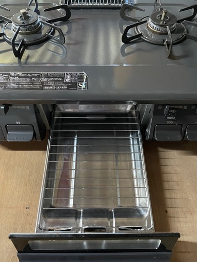 パロマ ガスコンロ PA‑S42B‑1R 都市ガス用 2口グリル付き