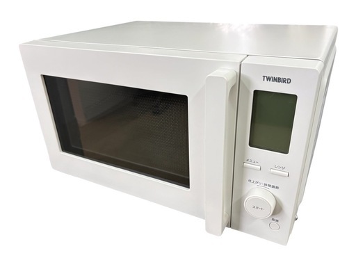 NO.2841【2021年製】TWINBIRD ツインバード センサー付フラット電子レンジ DR-F281 家電 中古
