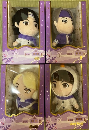 ⭐︎新品未開封BTS TinyTAN ぬいぐるみ4体セットジン・V・ジミン・グク