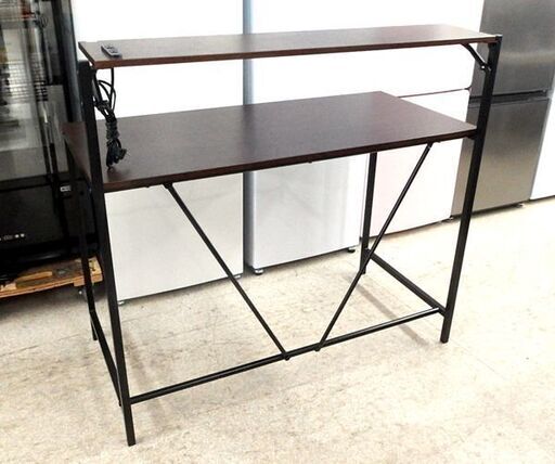 ワークデスク 105cm  PCデスク パソコンデスク 作業台 机 つくえ ブラウン系 札幌市北区屯田