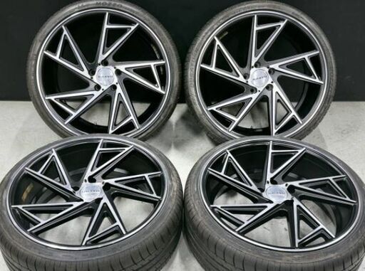  20インチ 8.5J +35 5H PCD114.3 ブラックポリッシュ 225/35R20 245/30R20