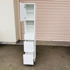 ニトリ　幅30cm 隙間収納 フィルN1830 白　ランドリー収納の画像