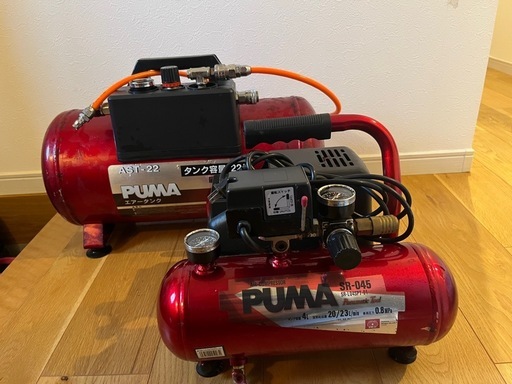
sk11 ＰＵＭＡSR-045コンプレッサー　22Lサブタンク セット