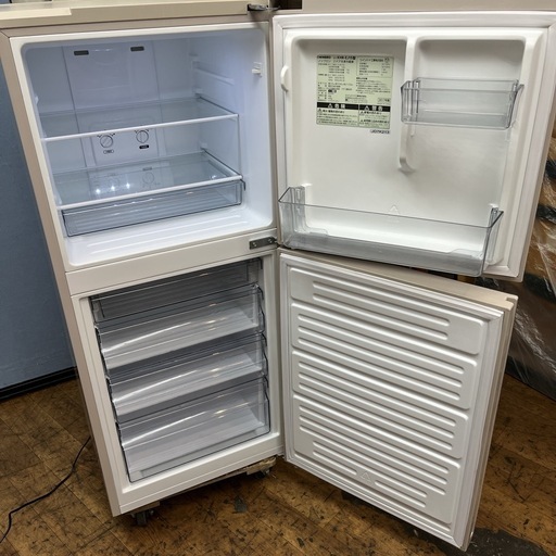 【?買取市場 6ヶ月保証】S111 ⭐ ツインバード ❘ TWINBIRD 2ドア冷蔵庫 (146L・右開き) 17年製 KHR-EJ