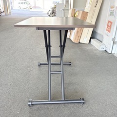 【ドリーム池田】◎ジモティ割7%◎武田コーポレーション「昇降式テーブル」ダークブラウン【53232】の画像