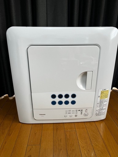 2021年製 東芝 TOSHIBA 衣類乾燥機 6㎏ ピュアホワイト ED-608  毛布乾燥 低騒音 42dB