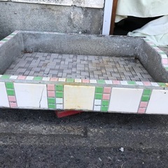 タイル　流し台　古道具　レトロ　アンティークの画像