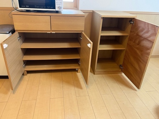 【相談中】無印良品　木製キャビネット　スリム