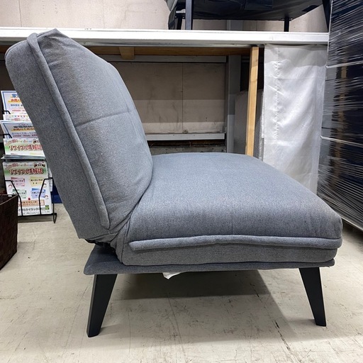 ?中古家具は朝霞市の当店へ‼️　2人掛け　リクライニングソファ　ベッド　グレー　おしゃれ　幅90　奥92　高83　㎝　朝霞市　リサイク