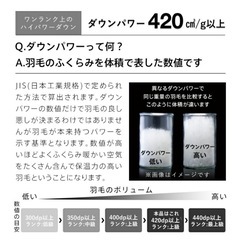 とても暖かい◎マザーホワイトグースダウン93% ふわふわ暖かい羽毛布団 (掛け布団カバー付き)の画像