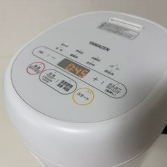 YAMAZEN 山善 マイコン炊飯ジャー YJR-DM051 2024年製 炊飯器 ホワイト 3合炊き mw1302の画像