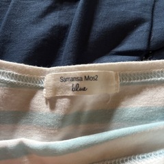 サマンサモスモスブルー　ボーダーロングＴシャツの画像