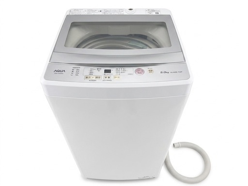 ?【2021年製】AQUA 5.0kg 全自動洗濯機 AQW-GS50J 一人暮らしにおすすめ！