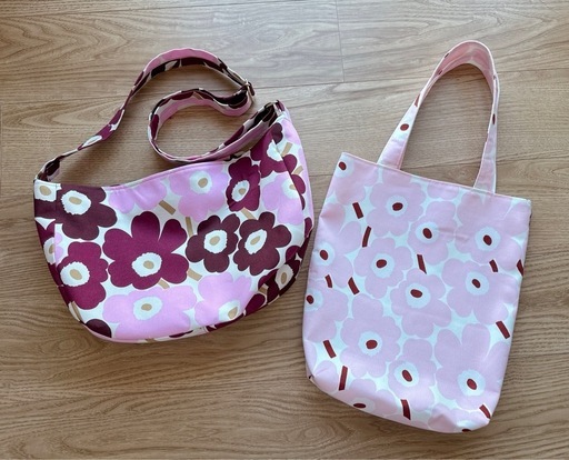 マリメッコ　Marimekko 正規ファブリック　ハンドメイド　ショルダーバッグ　トートバッグ