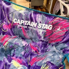 キャプテンスタッグ CAPTAIN STAG アウトドアチェア キャンプ アウトドア レジャーチェア 2人用 折りたたみ レトロカラー マルチカラー 【11143273】の画像