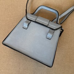 ZARA ライトブルー クロコダイル風 2WAY ショルダーバッグの画像