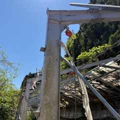 中古 鉄骨ハウス骨組みガレージなどにの画像