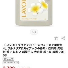 LAVOIR ラヴア パフュームヴィーガン柔軟剤 4L プルメリア&ガイアックの香りの画像