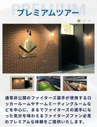 ★☆★エスコンフィールドスタジアム　【プレミアム】ツアーチケット最終☆値引き★※枚数指定可能