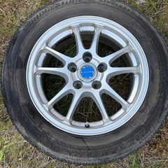 ブリヂストン　エコフォルム　16インチ　pcd114.3 6.5j 5穴　オフセット+39 タイヤ付き　blizzak vrx 205/60r16 92s 4本セットの画像