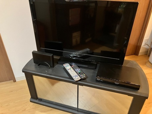 テレビ・テレビ台・レコーダー・録画用HDDセット／動作確認済み／引き取り限定