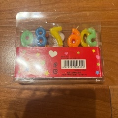 未使用　ナンバーキャンドルの画像