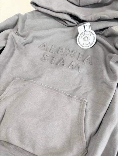 新品タグ付きALEXIA STAMフード付きパーカーブラウン 定価¥13,200