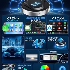 【新品未使用】CarPlay AI Box Android 13アダプター 大容量メモリの画像