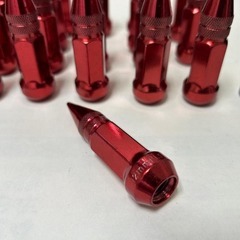 スチールスパイクデザインナット　M12　P1.5（レッド）の画像
