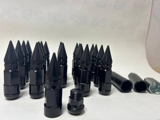 ハイブリットスパイクナット ネジ部スチール M7B M12x1.5 ブラック