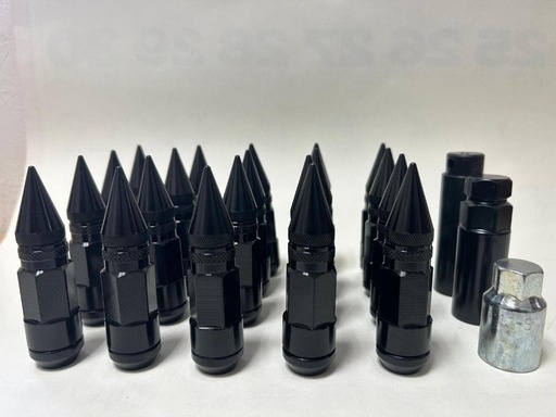 ハイブリットスパイクナット ネジ部スチール M7B M12x1.5 ブラック