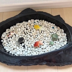 【貴重】天然石彫り水盤　希少工芸品 / 美術品 / アンティーク・茶道具の画像