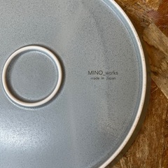 C(315095) ミノワークス プレート皿 9枚セット 20㎝ サックスグレー 食器 中皿 美濃焼 MINO works 中古の画像