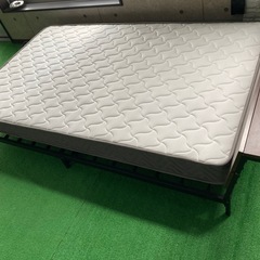 交渉中　新品　ベッド ベッドフレーム マットレス付き セミダブル 収納 パイプベッド セミダブルベッド 安い 宮付き コンセント付 ボンネルコイル 耐荷重300kg ロータイプ 頑丈　　の画像