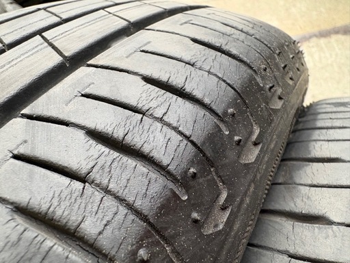 BS 165/55R15 4本 定番のブロックヒビ複数あり 溝あり夏タイヤ 軽自動車に