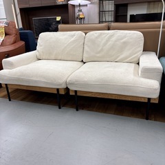 【🐤買取市場 柴田店】I335 🌈 ジモティー限定価格！ FINE KAGU 2Pソファ ⭐ クリーニング済の画像