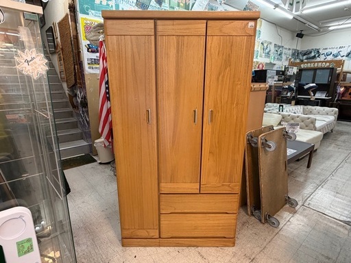 【愛品館 江戸川店】SAN YU FURNITURE 3枚スイング扉 ワードローブ（三友ファニチャー）