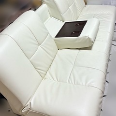 【商談中 ほぼ確定】ニトリ　ソファーベッド　(ホワイト)の画像