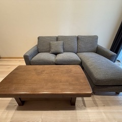 木目ローテーブル収納付の画像