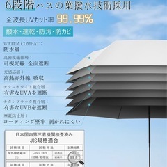 新品　日傘 uvカット 100% 遮光　超撥水 折り畳みの画像