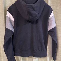 NIKE ナイキ レディース フルジップ パーカー ブラック グレー L ジップアップパーカー ジップアップ パーカー トップス黒の画像