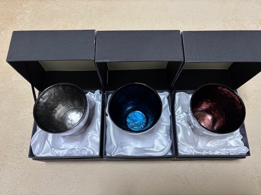 ORIBE  銀彩ロックグラス 3点セット