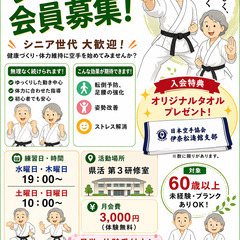 日本空手協会　伊奈松濤館支部　会員募集の画像