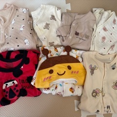 ベビー肌着まとめ売り 半袖・長袖セット 未使用あり 女の子の画像